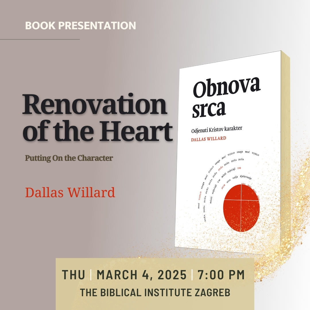 Renovation of the Heart – Book Presentation - BIBLIJSKI INSTITUT Zagreb