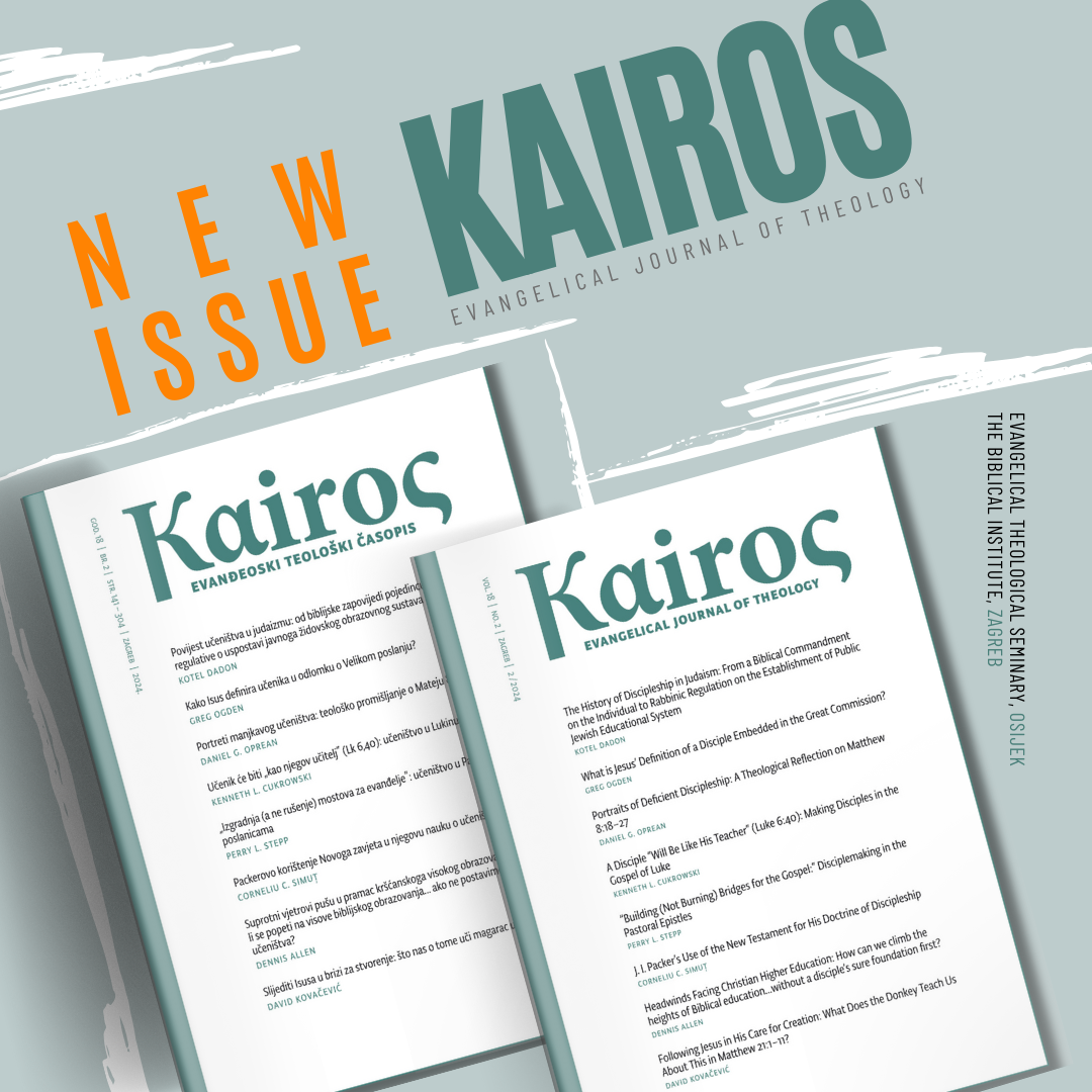 The New Issue of Kairos Is Out! - BIBLIJSKI INSTITUT Zagreb