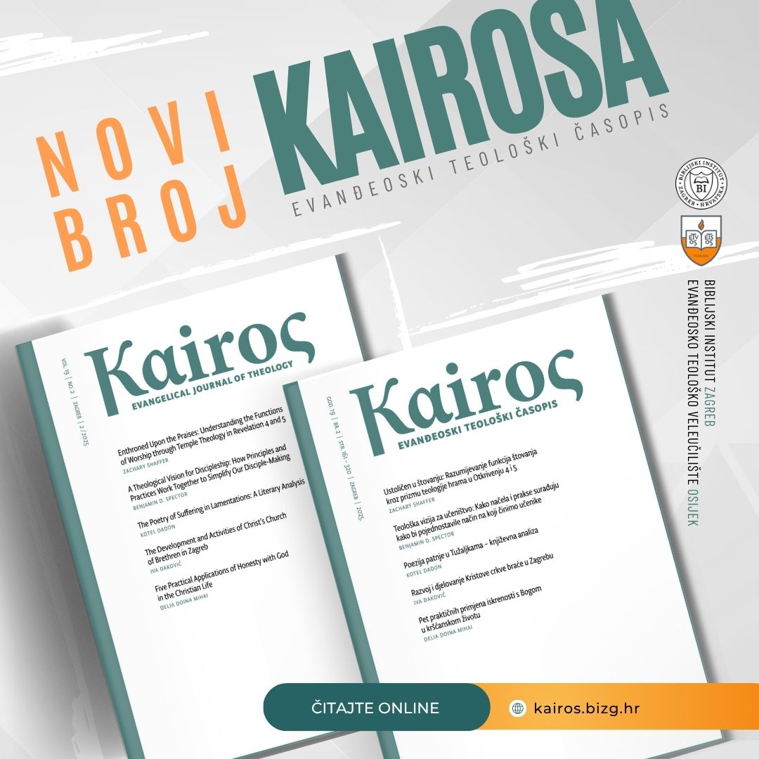 Novi broj Kairosa - BIBLIJSKI INSTITUT Zagreb
